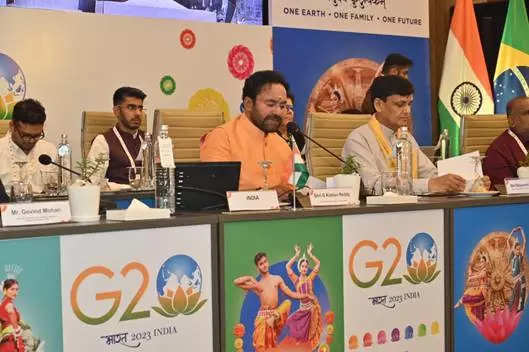 <p>Culture Minister G Kishan Reddy at CWG Meeting in Odisha</p>