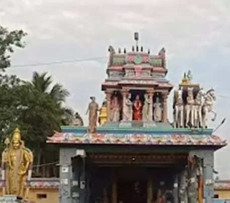 <p>Dharmaraja Draupadi Amman temple in Melpathi.(photo:Twitter)</p>
