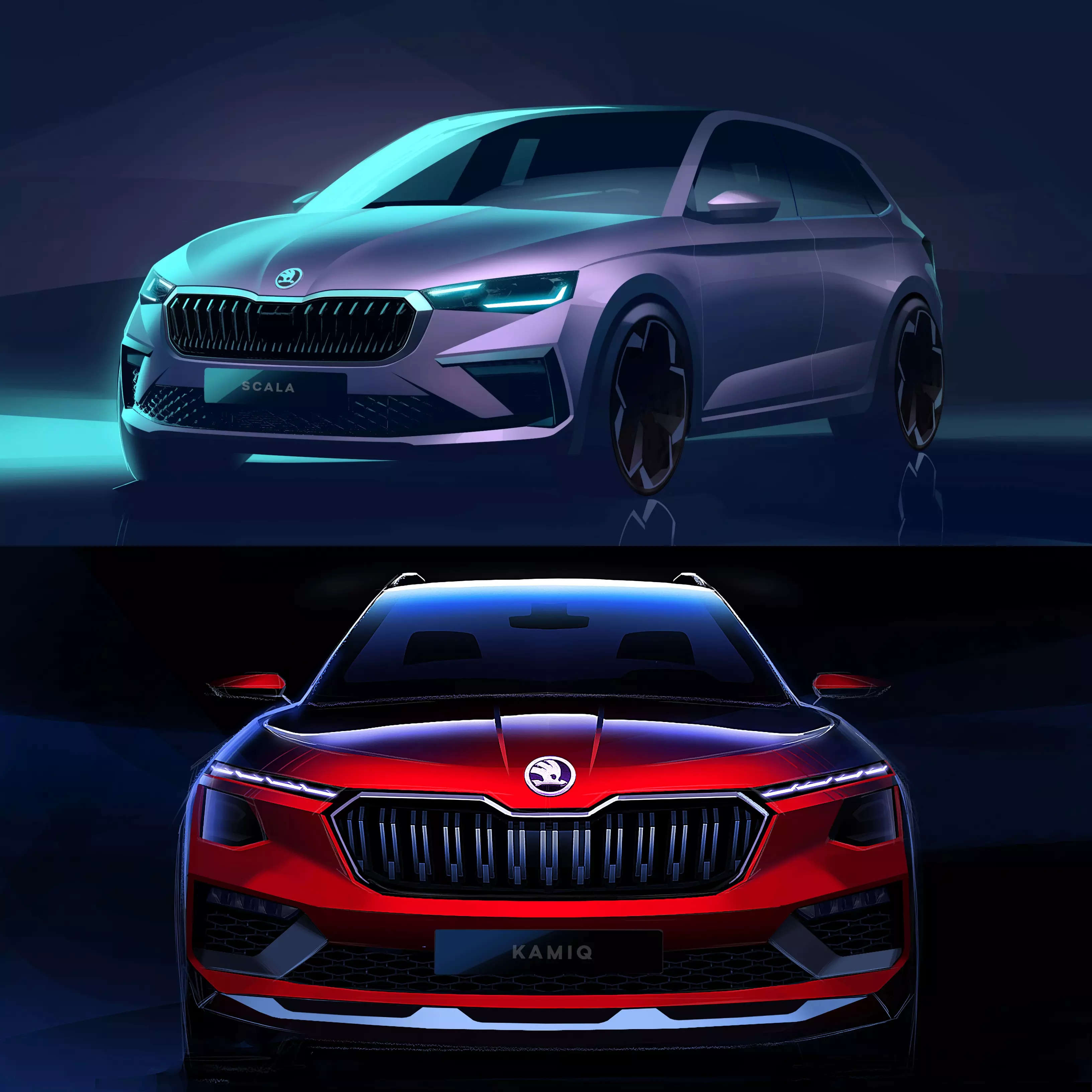 Skoda reveals the first glimpse of the refreshed Scala and Kamiq