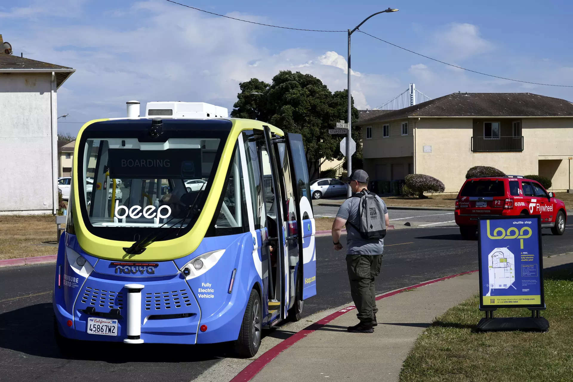 <p>"I didn't feel unsafe," said Dominic Lucchesi, an Oakland resident who was among the first to ride the autonomous shuttle. "I thought that it made some abrupt stops, but otherwise I felt like I was riding any other bus for the most part."</p>