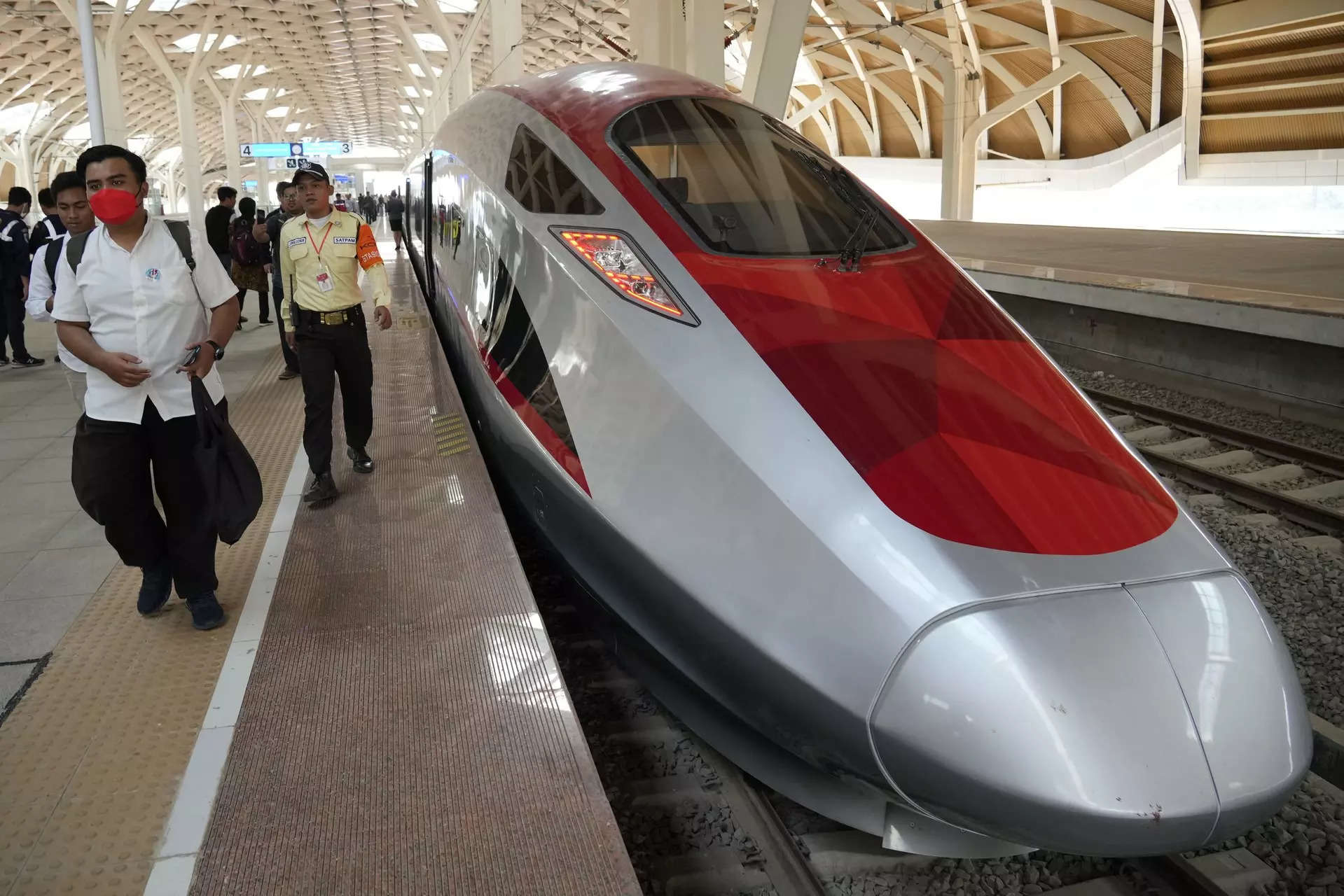 <p>High-speed train at Halim station in Jakarta</p>