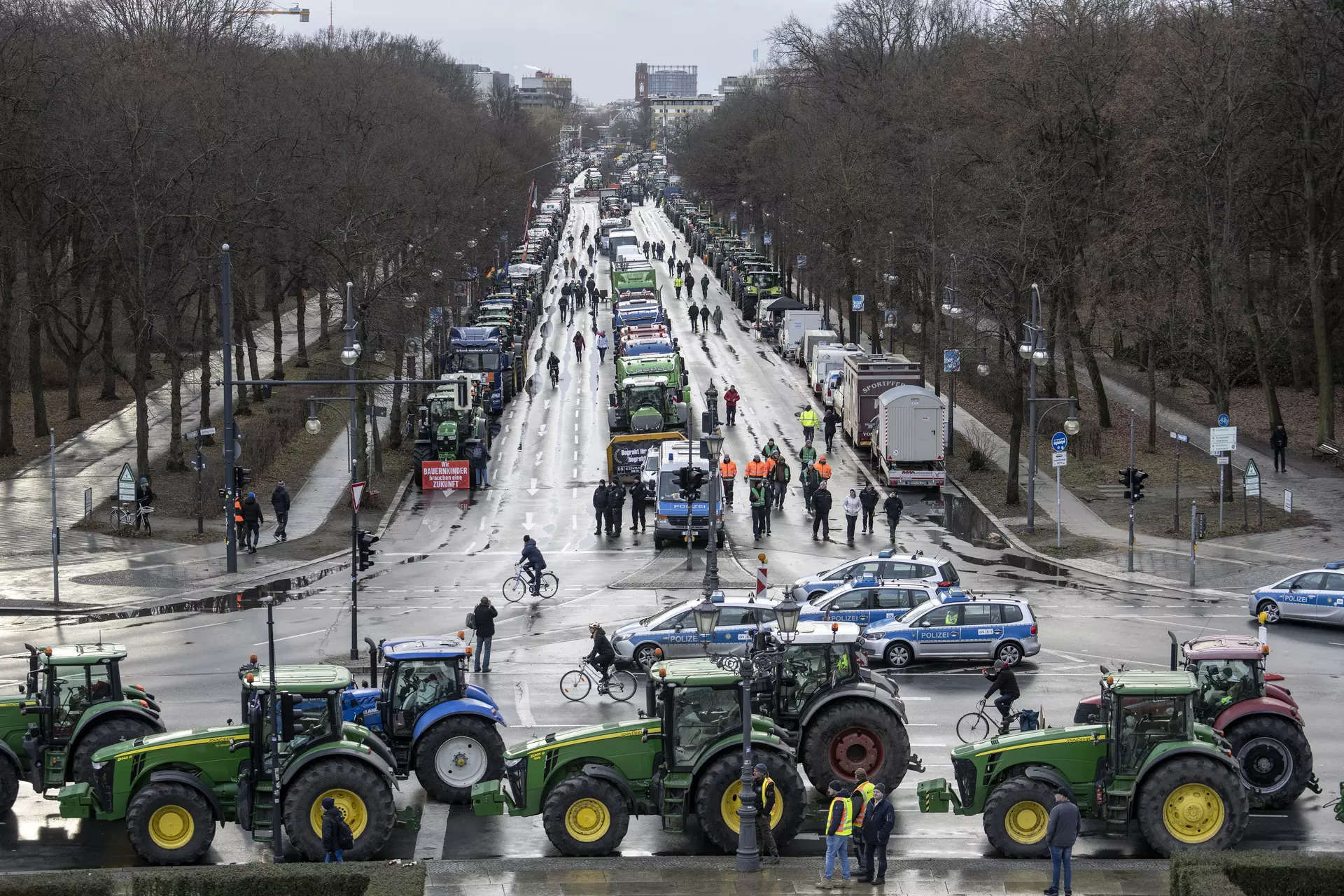 <p>File photo: Farmers drove thousands of tractors into Berlin against a plan to scrap tax breaks on the diesel they use.</p>