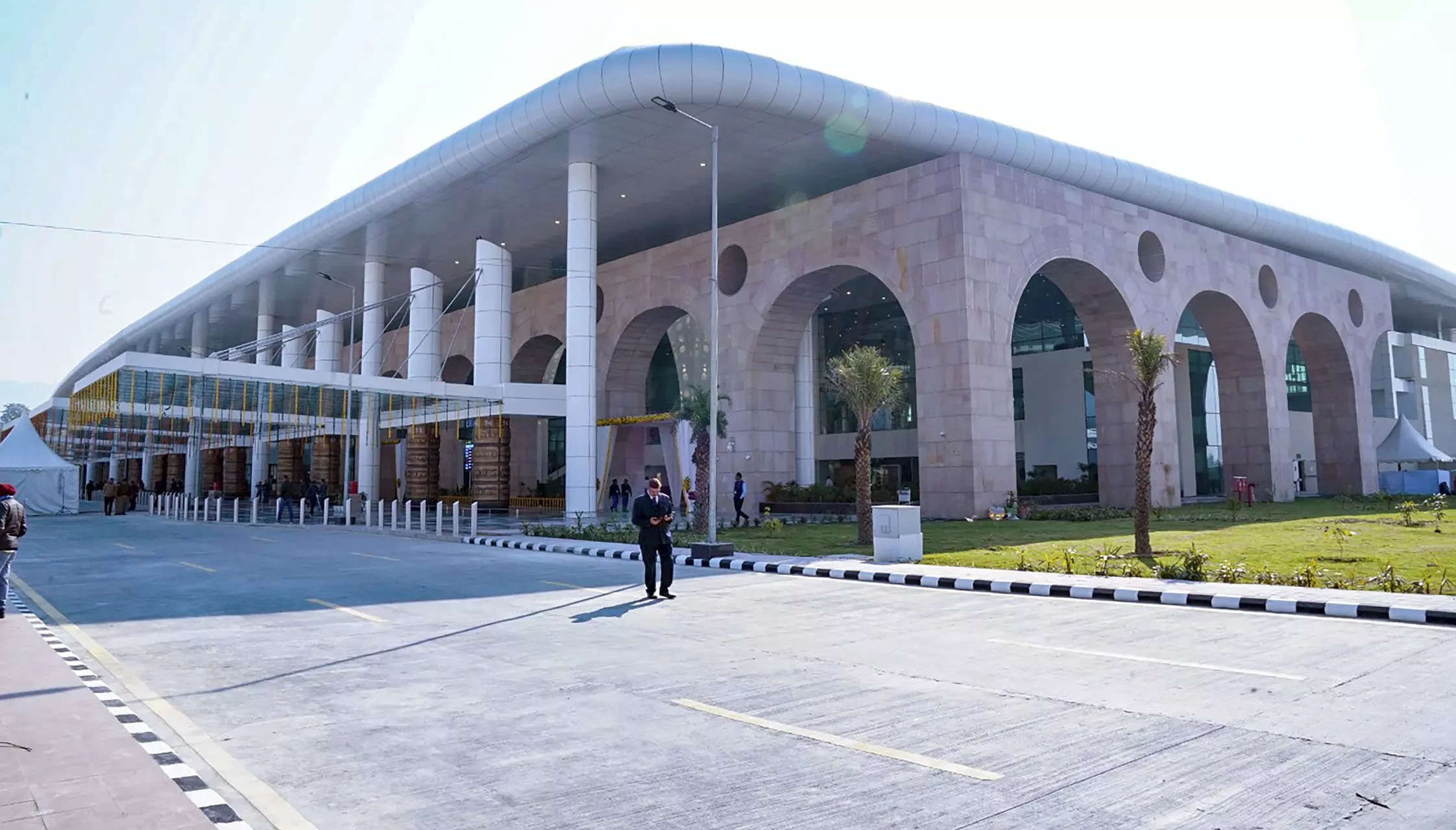 <p>Dehradun: Newly inaugurated terminal building at Dehradun airport. (PTI Photo)(</p>