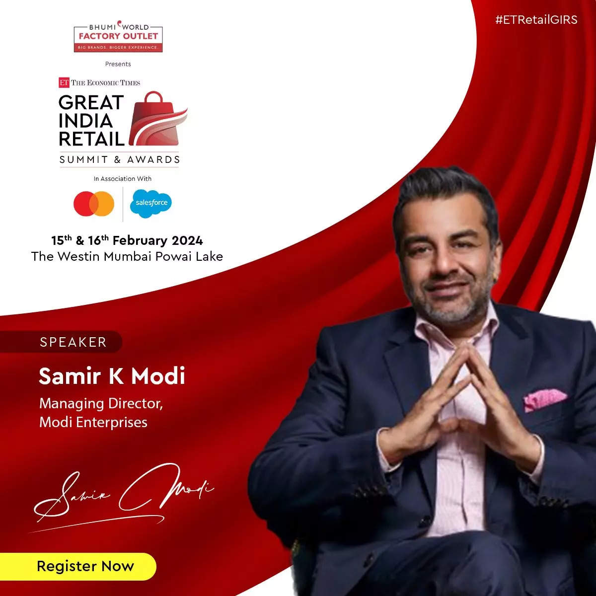 <p>Samir K Modi, MD, Modi Enterprises</p>