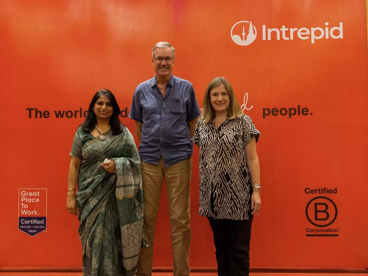 <p>(L to R) Rama Mahendru- Country General Manager- India, Intrepid Travel, Darrel Wade, Chairman and Co-Founder of Intrepid Travel and Natalie Kidd, Managing Director, Asia, of Intrepid Travel.</p>