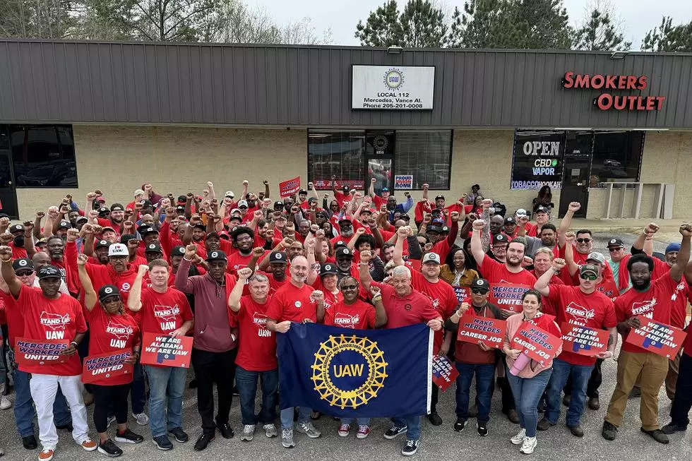 <p>The UAW said a "supermajority" of the more than 5,000 eligible Mercedes workers at the plant signed cards to join the union. The UAW hopes for a vote by early May.</p>
