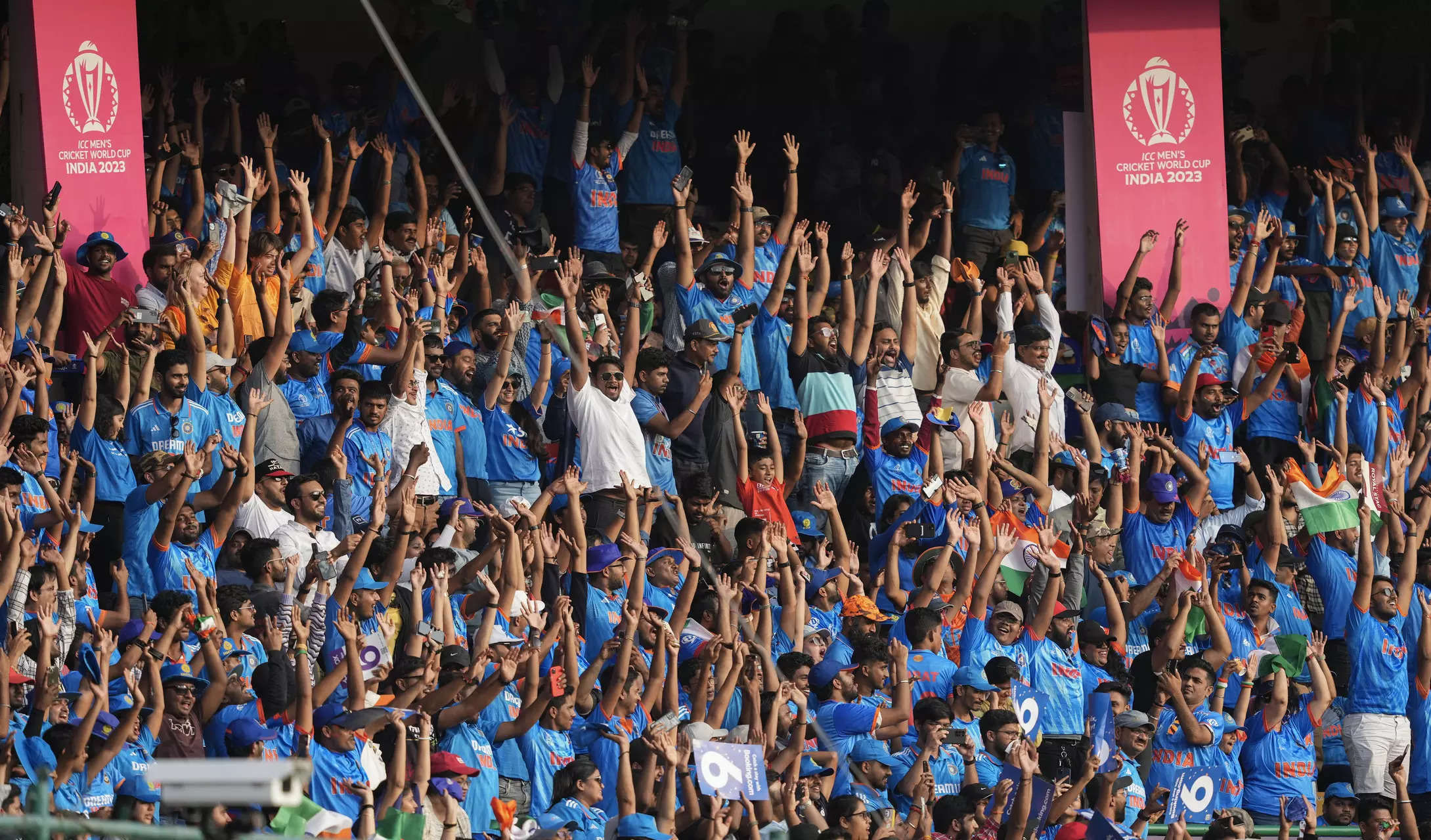 <p>Bengaluru: Spectators during the ICC Men's Cricket World Cup 2023 match between India and Netherlands, at M Chinnaswamy Stadium in Bengaluru. (PTI Photo/Shahbaz Khan)</p>