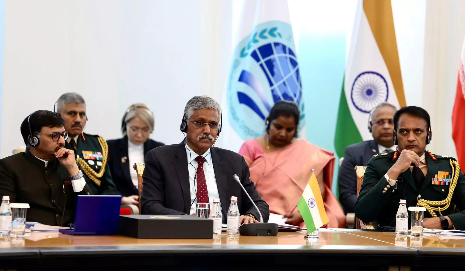 <p>Defence Secretary Giridhar Aramane participates in the Shanghai Cooperation Organisation (SCO) Defence Ministers’ meeting in Astana, Kazakhstan on Friday.</p>