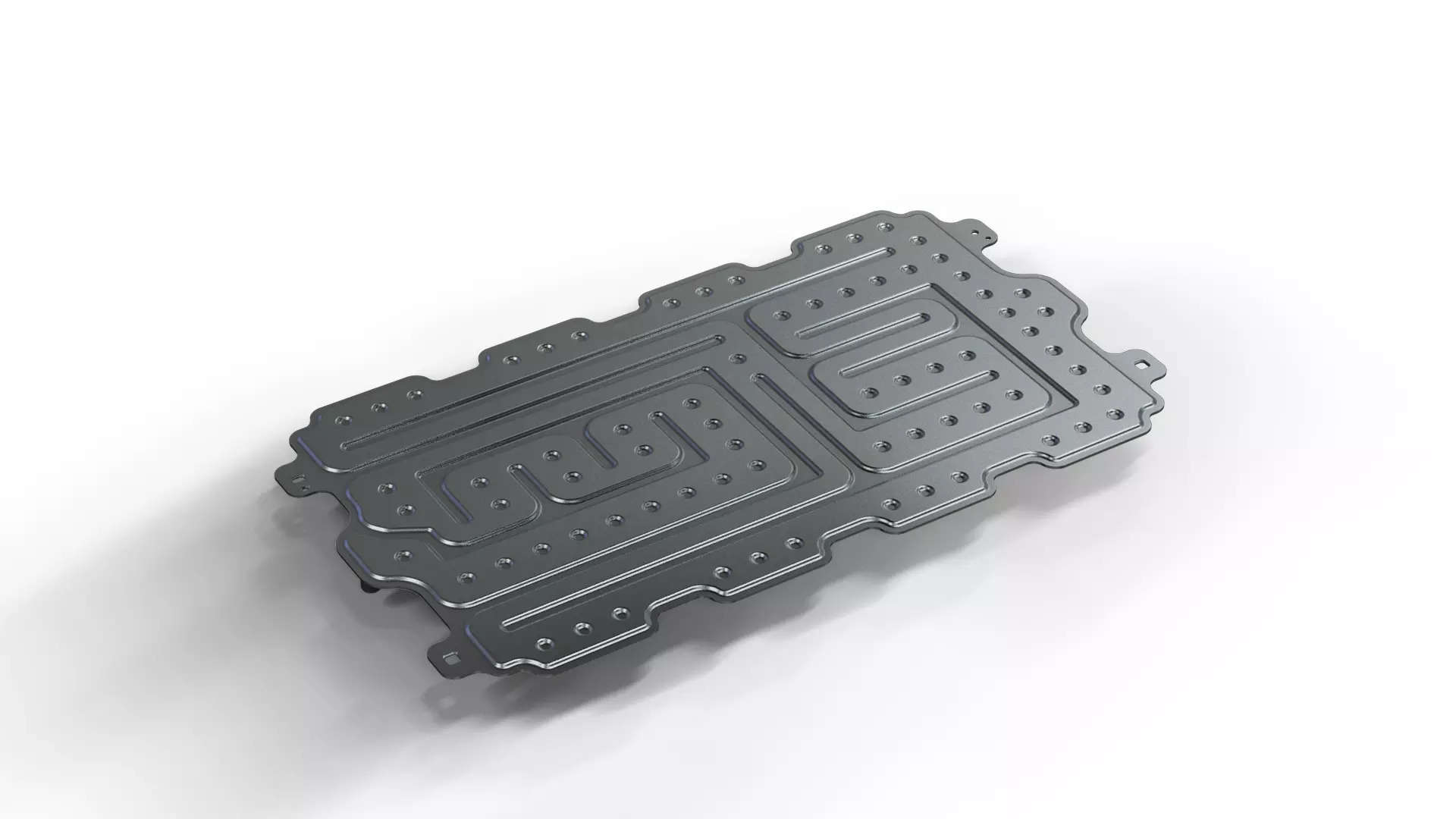 <p>Marelli’s Battery Thermal Plate uses the ‘Dot Dimples’ design, which guarantees an optimized heat exchange. </p>