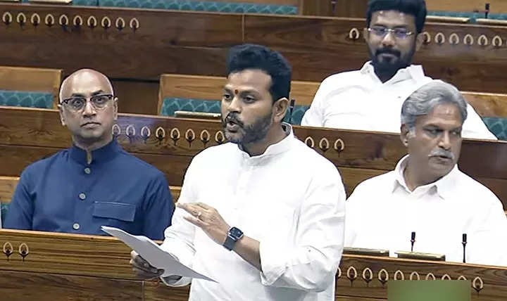 <p>TDP MP K Ram Mohan Naidu speaks in the Lok Sabha during the Special Session of Parliament, in New Delhi on Thursday. (ANI Photo/SansadTV)</p>