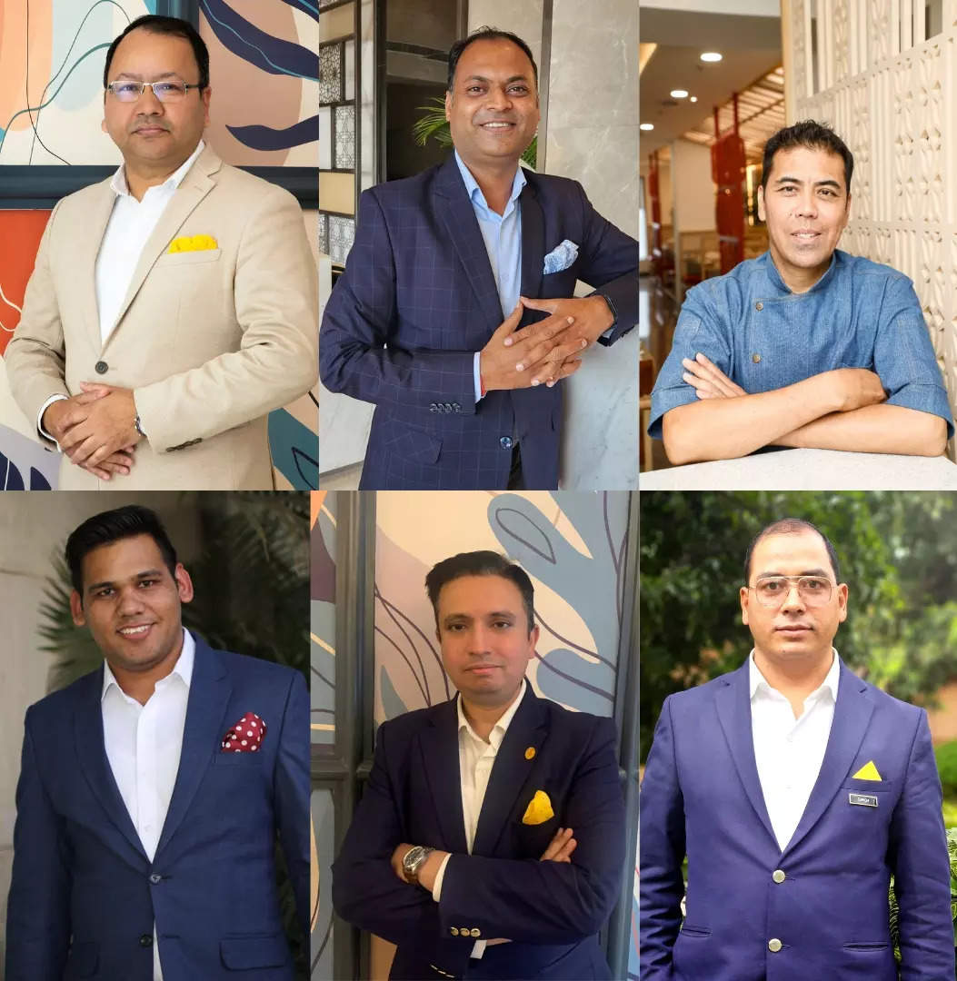 

<p><strong>Clockwise from the top left: <b>Suprabhath Roy Chowdhury, general manager; Raghvendra Pratap Singh, sales director; Tenzin Losel, executive chef; Girish Mamgain, operations manager; Ahmed Faisal, assistant manager, food and beverage; and Surender Singh, front desk manager.</b></strong><span class=