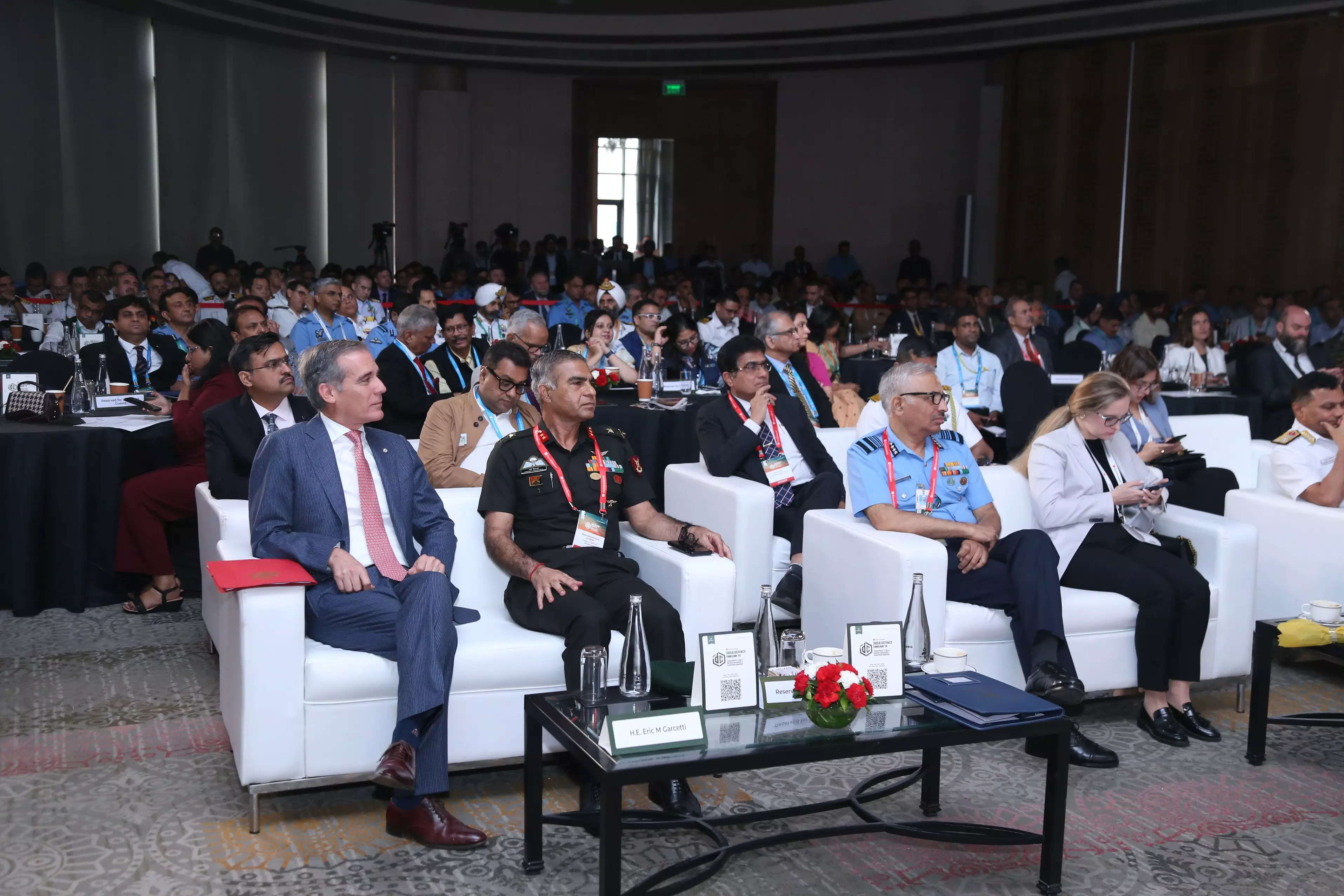 <p>Oval Hall of Hyatt Regency during the India Defence Conclave '24</p>