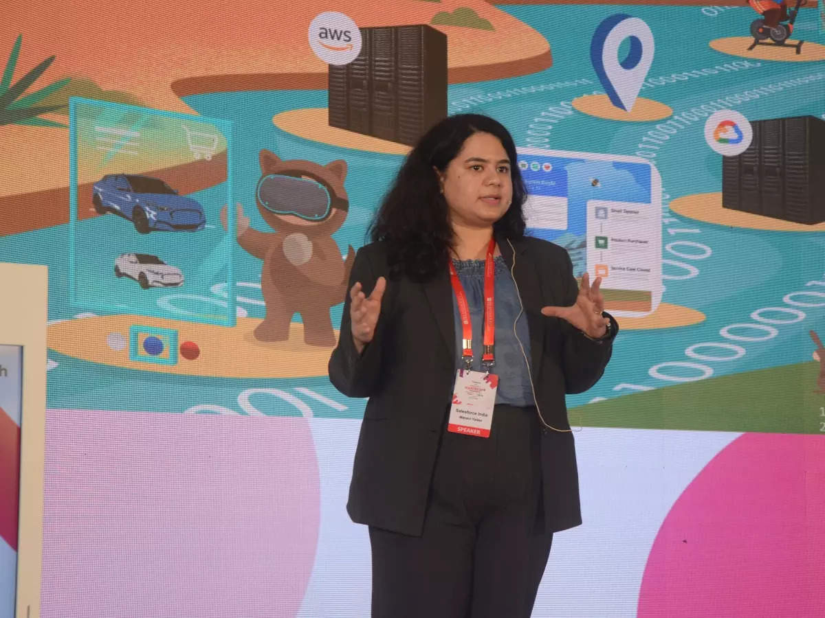 

<p>Manavi Yadav, Solutions Engineering Specialist, Salesforce India, at MarTech+ Summit 2024<span class=