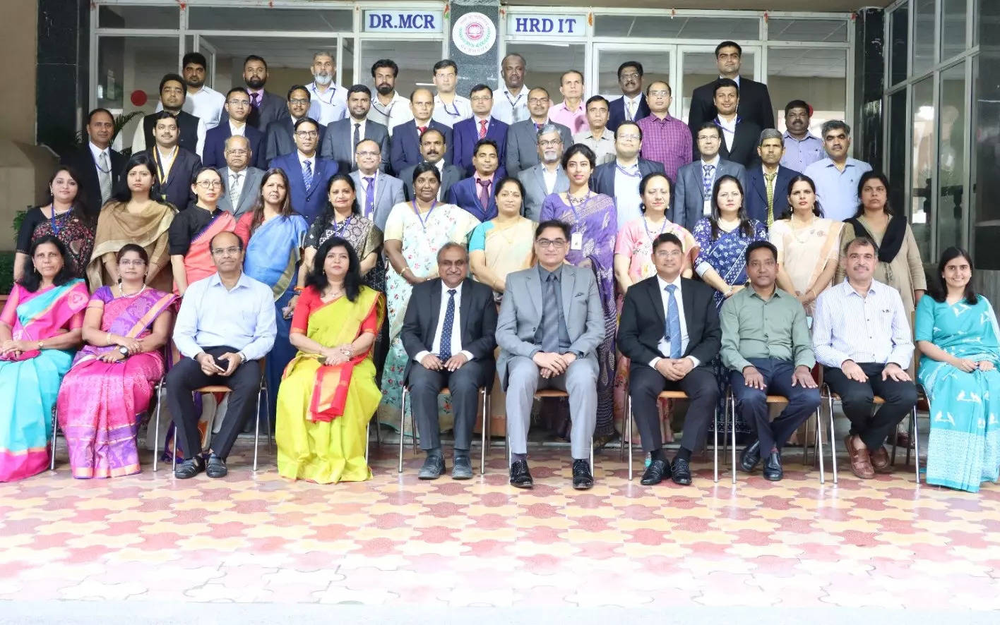 <p>Dr Shashank Goel, DG, Dr MCR HRD Institute, Hyderabad, Kushal Kumar Pathak, Joint Secretary, Rajya Sabha Secretariat, and Dr Bagadi Gautham, Deputy Director (Sr), LBSNAA, with participating officials on Monday.</p>