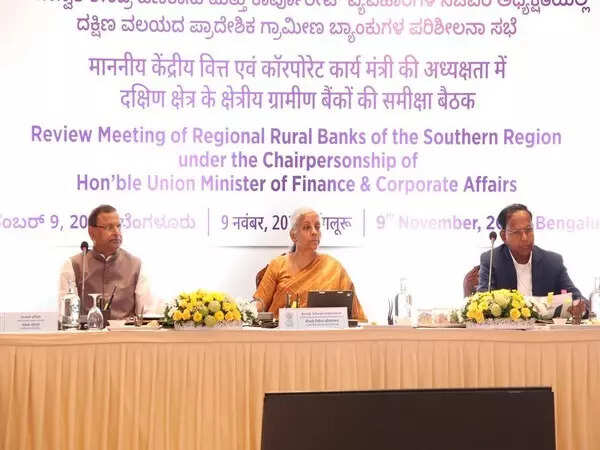 <p>Nirmala Sitharaman reviews performance of 10 RRBs of Southern region</p>