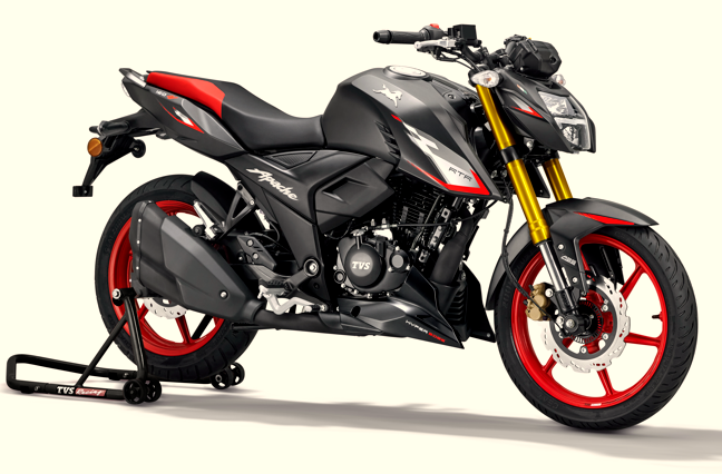 TVS Apache RTR 160 4V TVS launches upgraded Apache RTR 160 4V with enhanced features at INR 1.39 lakh ET Auto