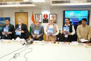 <p>NITI Aayog CEO BVR Subrahmanyam releases the Trade Watch report in New Delhi on Wednesday</p>