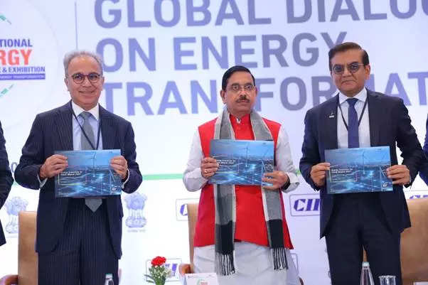 <p>Union Minister for New and Renewable Energy Pralhad Joshi during the 5th CII International Energy Conference and Exhibition (IECE) in New Delhi on Tuesday.</p>