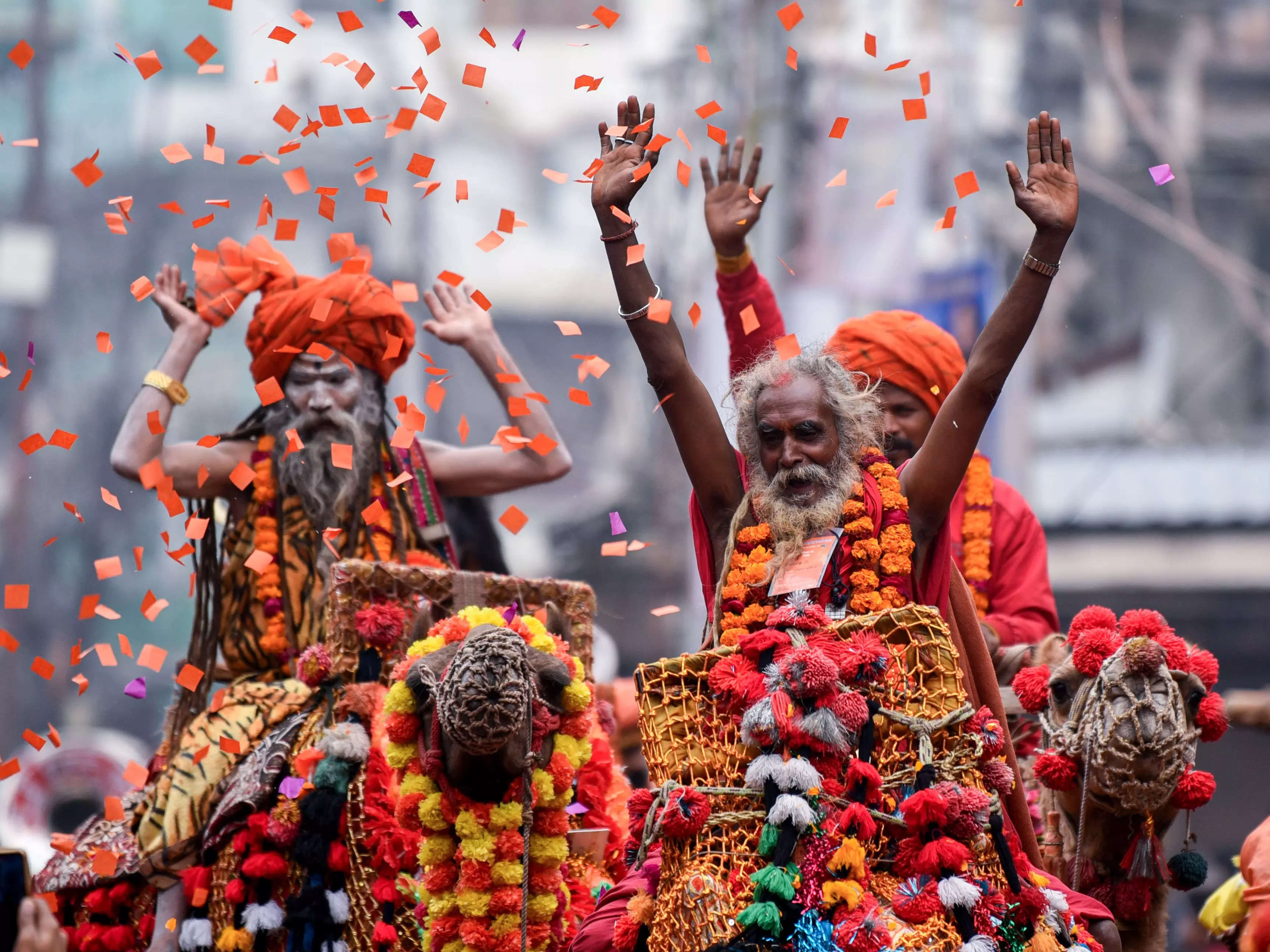 <p>Seers at a procession on the eve of Maha Kumbh 2025 (file image)</p>