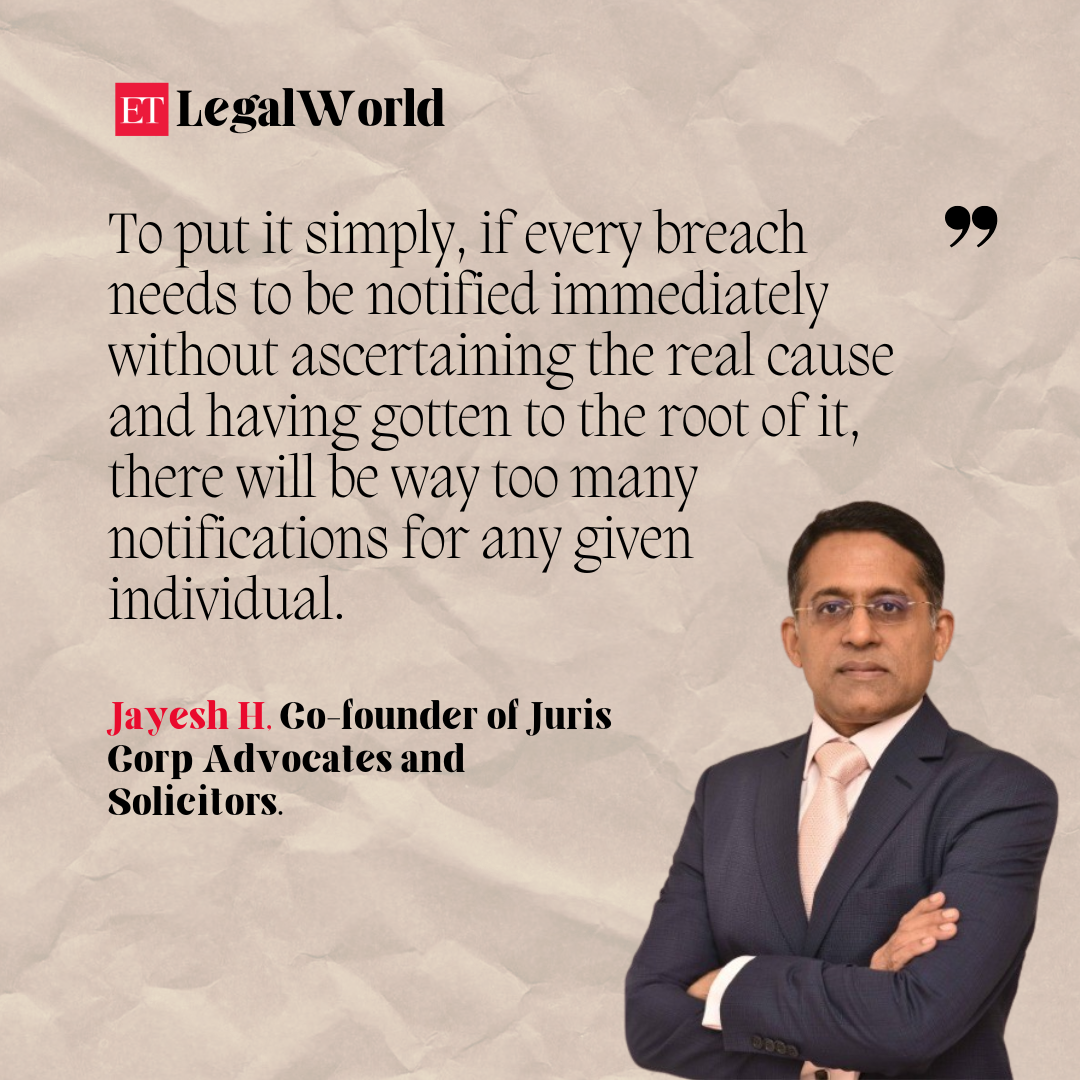 <p>Jayesh H, Co-founder of Juris Corp Advocates and Solicitors on Breach Intimitaion under Draft Digital Personal Data Protection Rules, 2025</p>