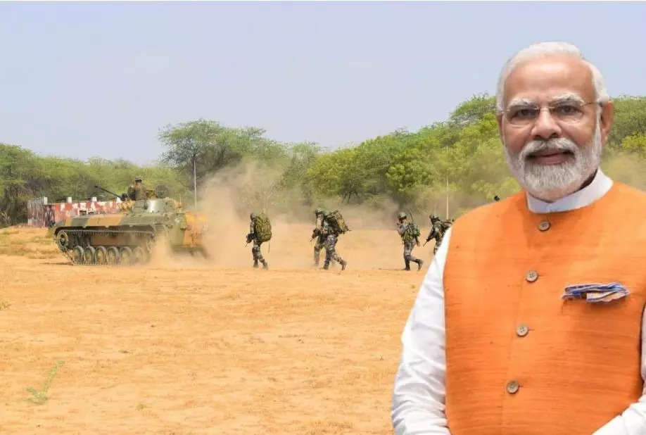 <p>Modi shared a few pictures depicting the endurance of the Army men in the most challenging situations.</p>