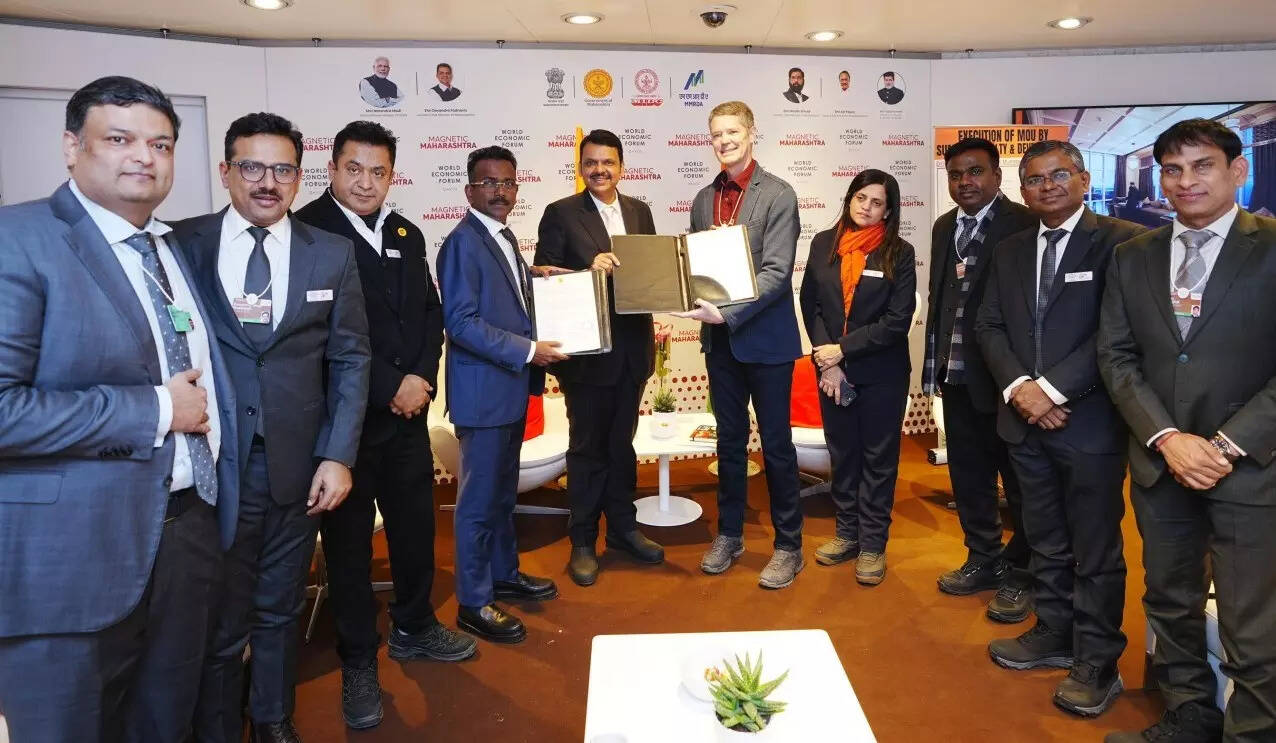 <p>The Government of Maharashtra and AWS exchange a signed memorandum of understanding (MoU) at the World Economic Forum in Davos to formalise the investment plan on Wednesday, January 22, 2025. </p>
