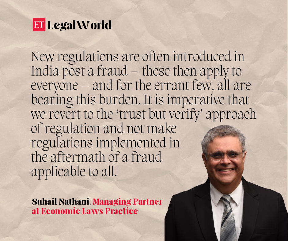 <p>Suhail Nathani, Managing Partner at Economic Laws Practice on the need for deregulation in the backdrop od Eco Survey 2024-25</p>