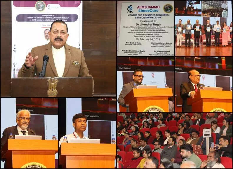 <p>Dr Jitendra Singh, Union Minister of State (Independent Charge) for Science and Technology, speaks after inaugurating the Centre for Advanced Genomics & Precision Medicine at AIIMS Jammu, on Sunday.</p>
