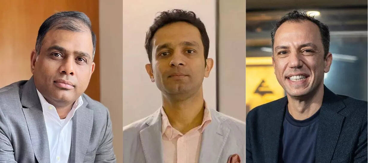 <p>(L to R) Vikram Singh Chauhan, founder & CEO of NILE Hospitality; Sidharth Gupta, co-founder of Treebo Hospitality Ventures; and Kahraman Yigit, co-founder of Olive by Embassy. </p>