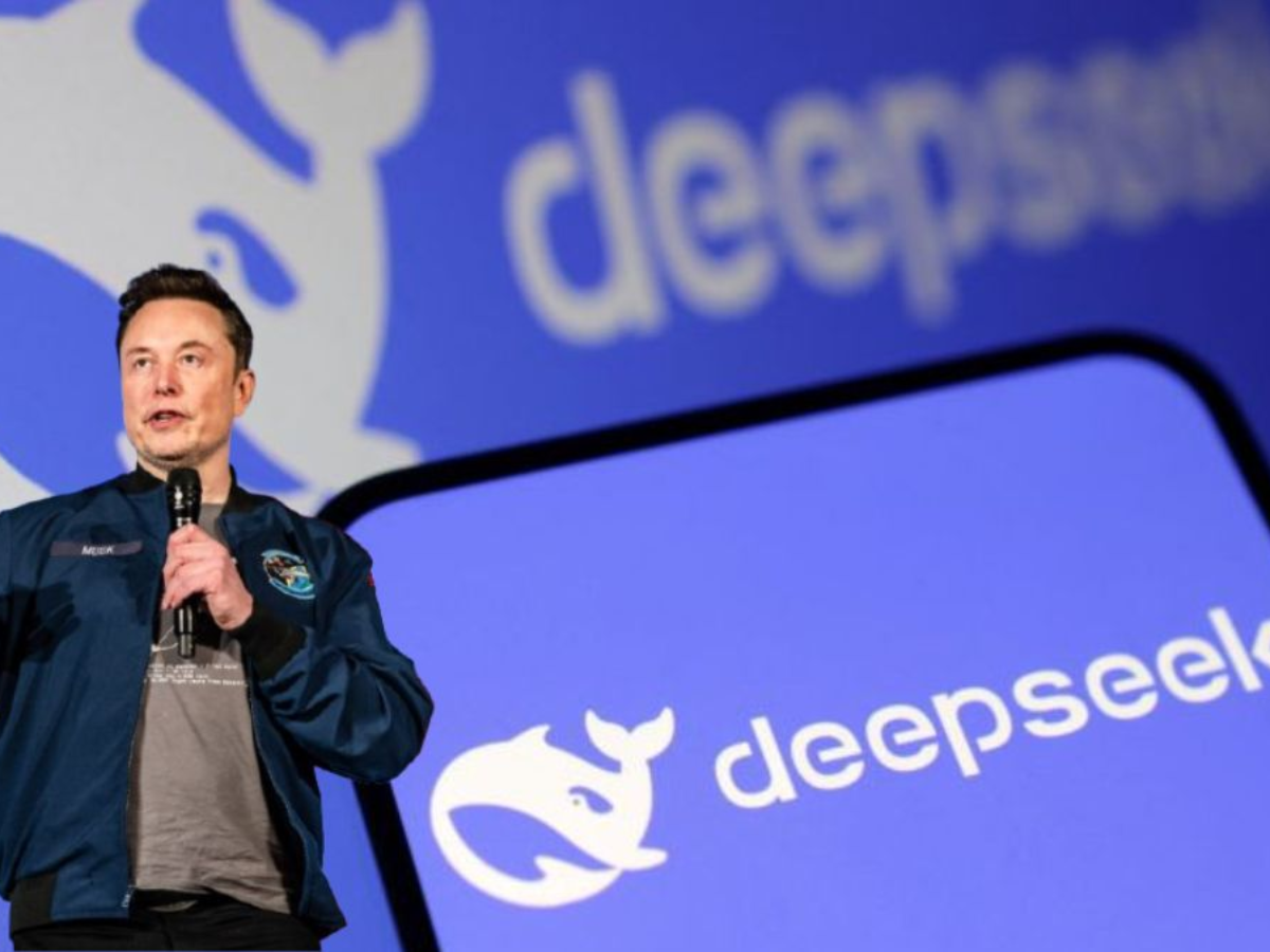 <p>Elon Musk and deepseek representative image</p>