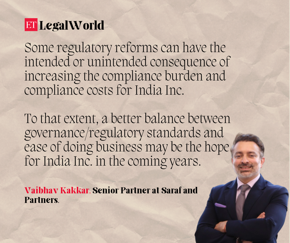<p>Vaibhav Kakkar, Senior Partner, Saraf and Partners on regulatory reforms</p>