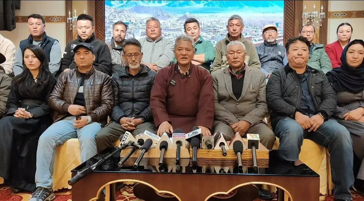 <p>The recent press conference held by the Ladakh Tourism Trade Alliance calling for compulsory Ladakh Resident Certificate for participants in the local tourism business.</p>
