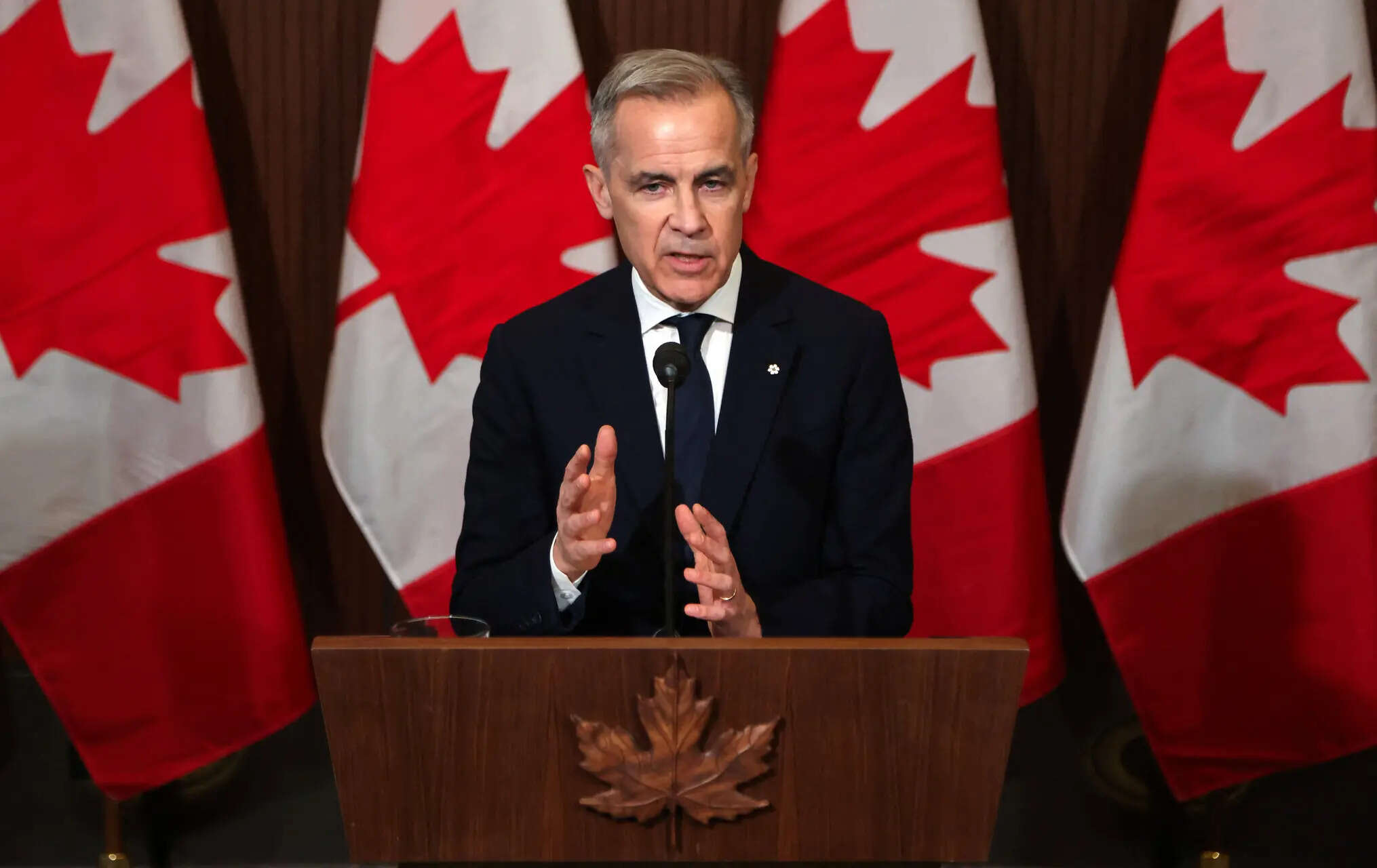 <p>"If they don't, they will get 25% tariffs on what they are importing into Canada," he said.</p>