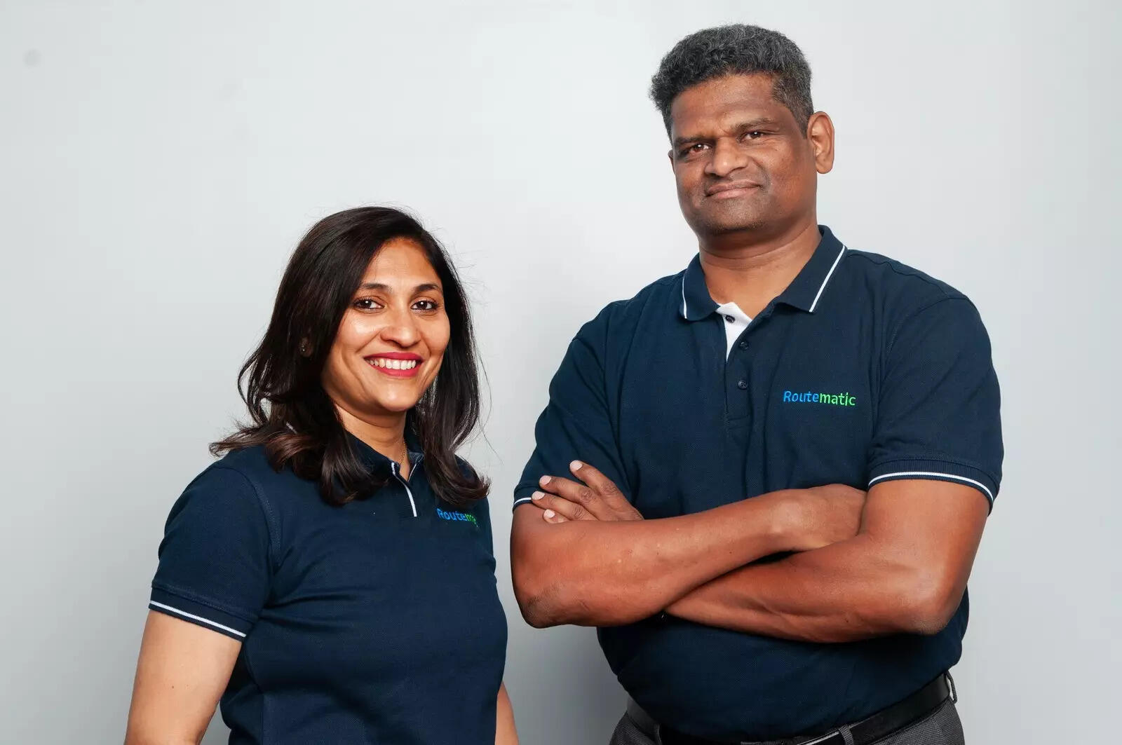 <p>Sriram Kannan, Founder & CEO, Routematic and Kavitha Ramachandragowda, Co-Founder & Executive Director, Routematic</p>