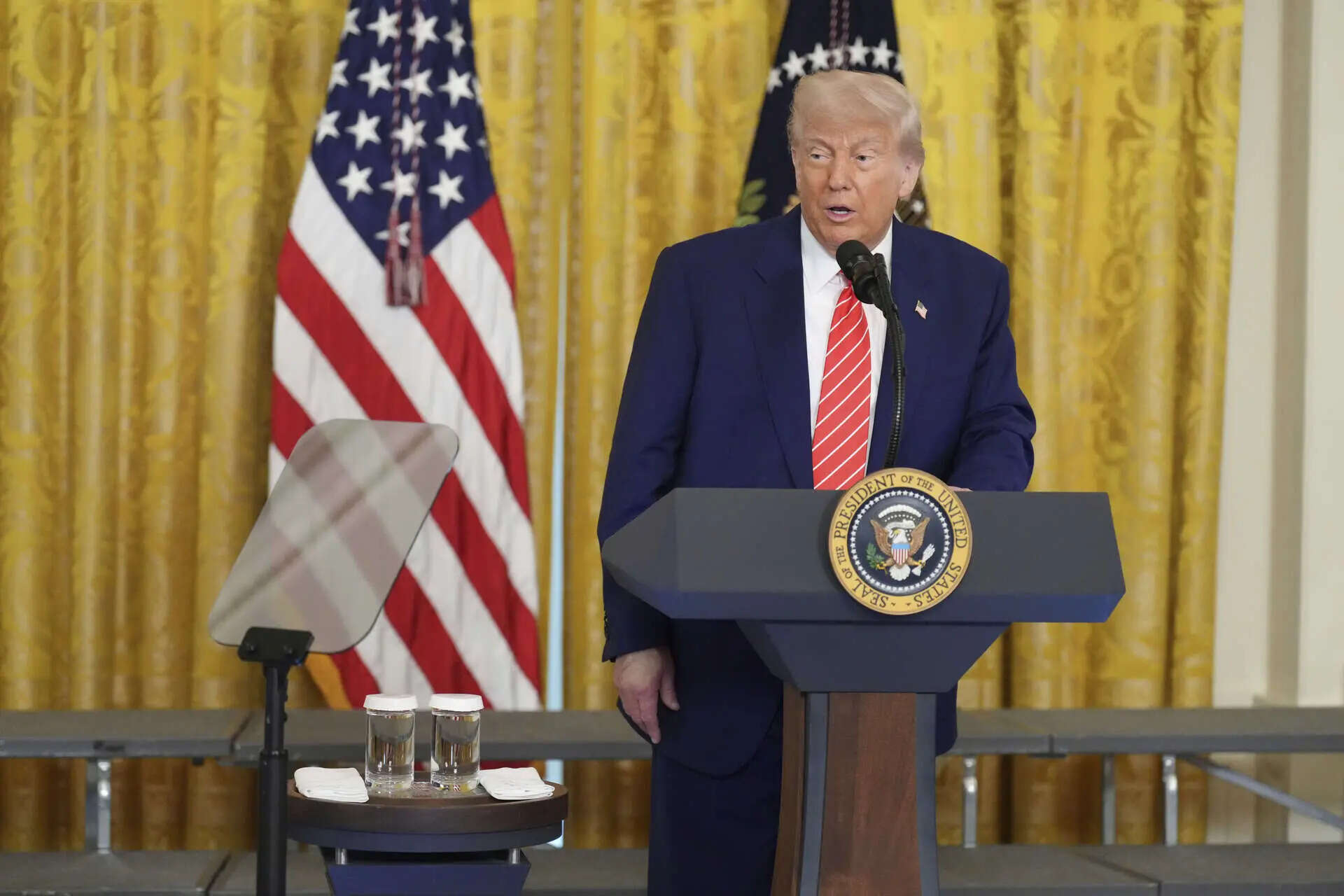 <p>"Right now, you can't get any higher," Trump said. "It's at 145, so we know it's coming down."</p>