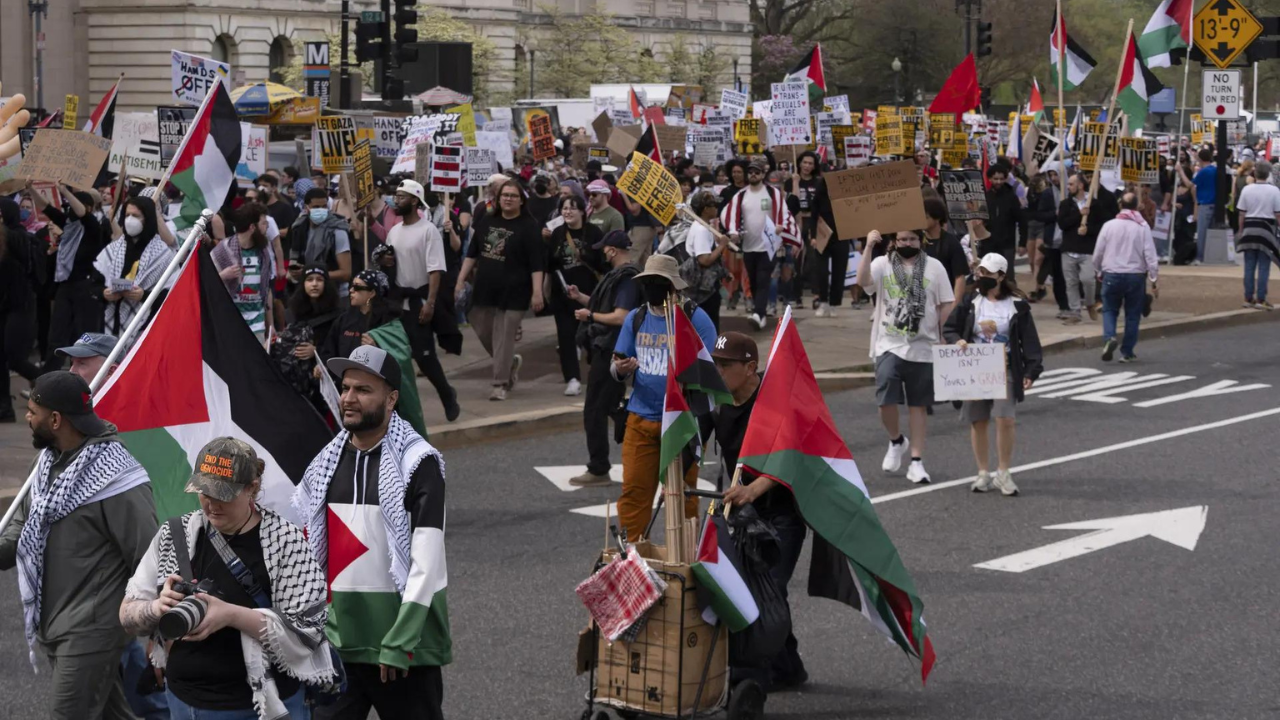 <p>At least 40 to 50 students, their hands cuffed with plastic zip-ties, were seen being loaded into New York Police Department vans and buses outside Butler Library as NYPD officers swept through the six-story building to round up other protesters who refused to leave.</p>