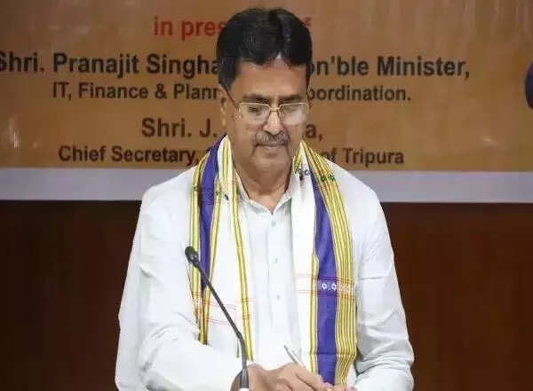 <p>Tripura chief minister Manik Saha</p>