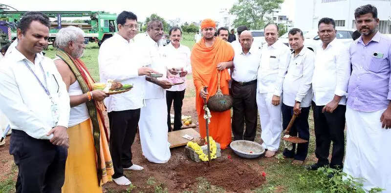 <p>The ‘bhoomi puja' for the project was held on Monday with spiritual fervour and traditional rituals. The sacred ceremony was led by Charukeerthi Bhattaraka Pattacharyavarya Swami, the pontiff of the Digambar Jain Mutt, Shravanabelagola. Speaking at the event, he shared insights into the long-standing vision behind the project.</p>