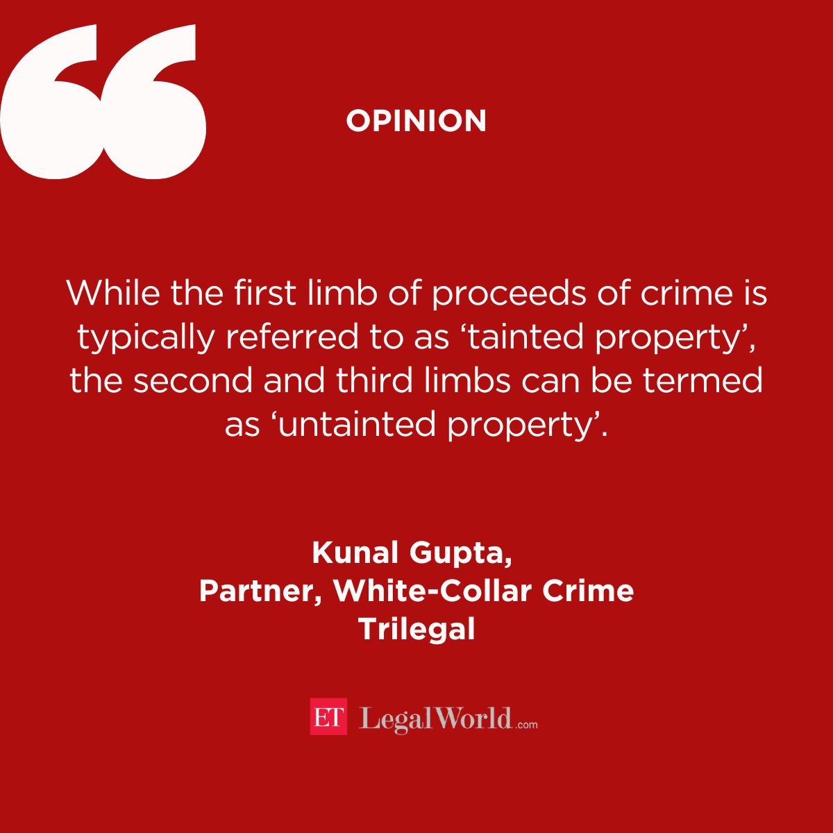 <p>Kunal Gupta, Partner - White-Collar Crime, <span class=