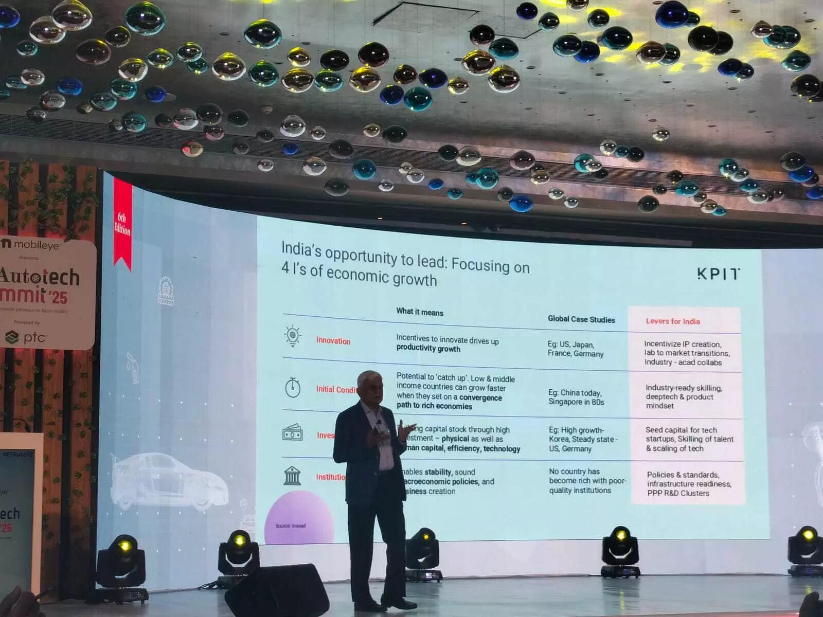 <p>Kishor Patil, Chairman, NASSCOM ER&D Council, and MD & CEO of KPIT Technologies speaking at the event.</p>