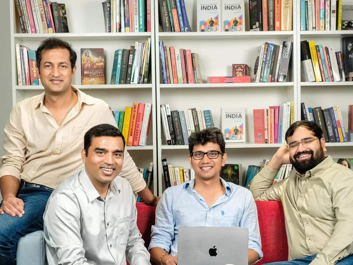 (L-R) Harsh Jain, Neeraj Singh, Lalit Keshre and Ishan Bansal, founders, Groww