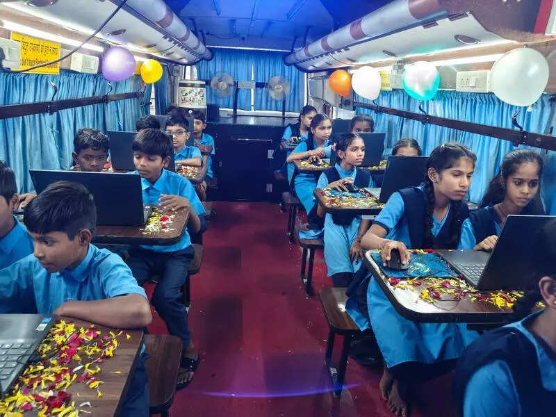 <p>The mobile computer lab, a collaborative CSR initiative by Elkem ASA, and Sahyadri Foundation, Nagpur, is designed to provide free computer education to students in NMC schools</p>