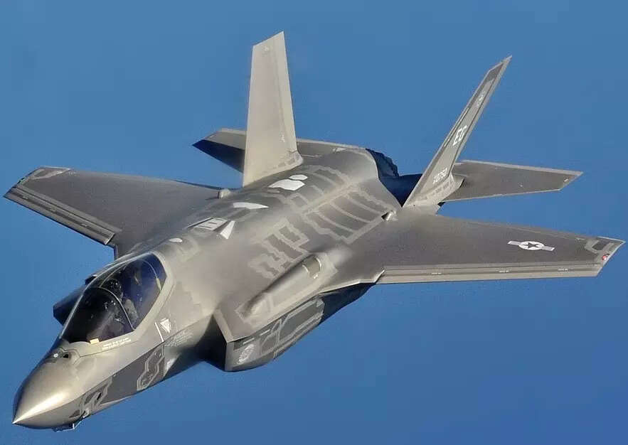<p>F-35A in flight over the coast of Florida</p>