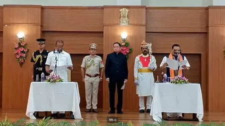 <p>With Barman's induction and portfolio allocation, the cabinet has reached its full strength of 11 ministers and a minister of state</p>