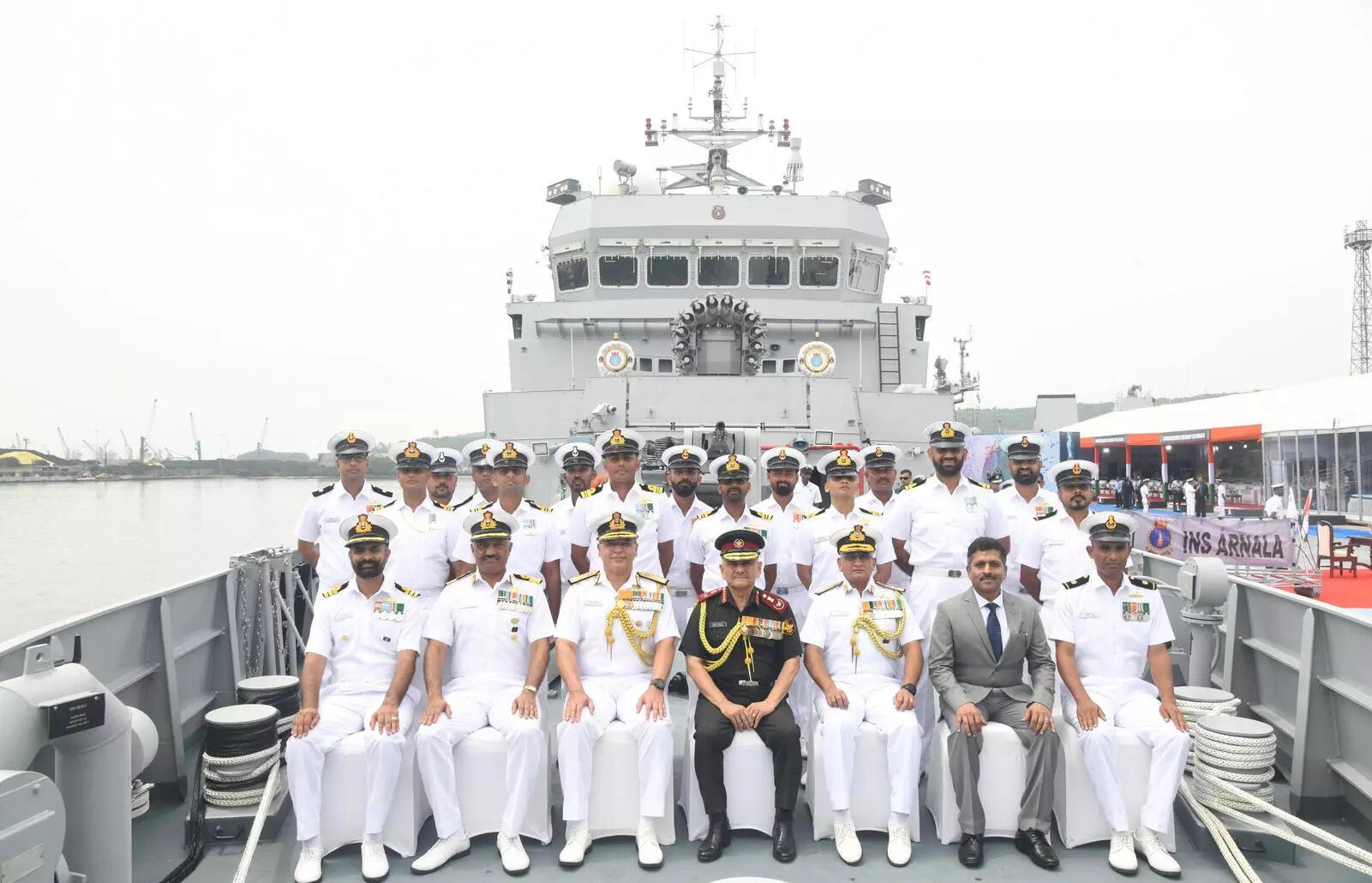 <p>18 Jun 2025: INS Arnala was commissioned into the Indian Navy in the presence of Chief of Defence Staff, General Anil Chauhan, at Naval Dockyard, Visakhapatnam.</p>