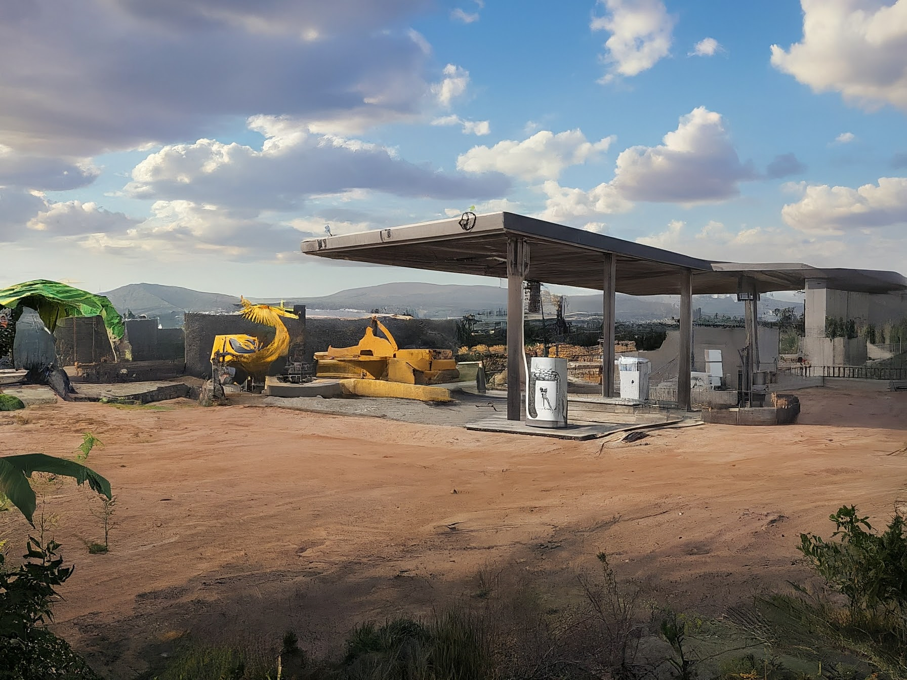 I observe the construction of a modern EV charging station in Karnataka. Advanced robotics assemble DC fast chargers amidst the bustling activity.