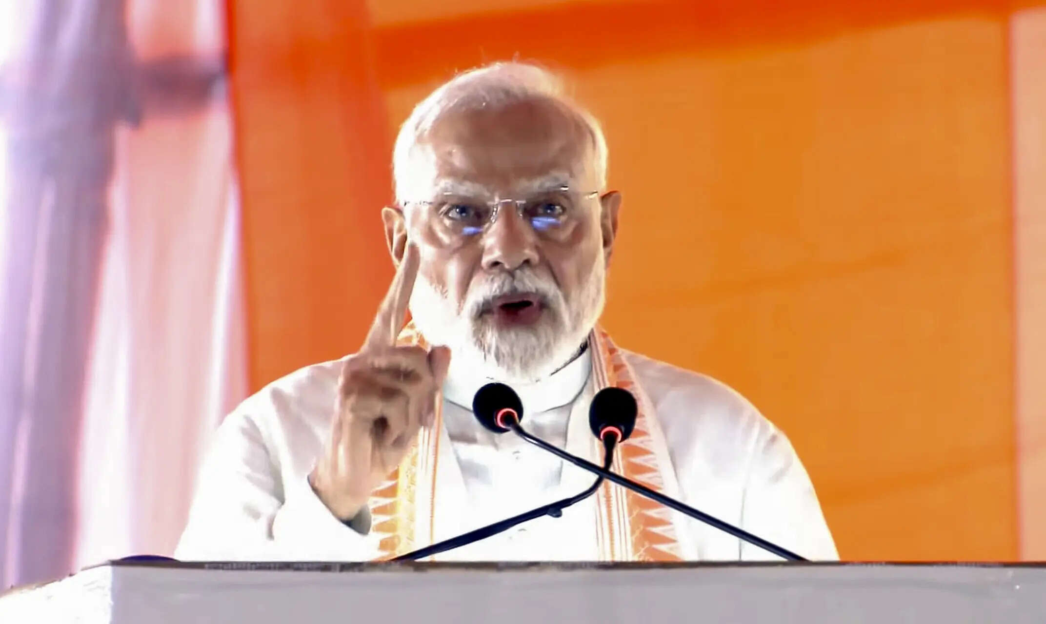 **EDS: THIRD PARTY IMAGE** In this screengrab from a video posted by @NarendraModi on July 18, 2025, Prime Minister Narendra Modi addresses the gathering during a public meeting, in Durgapur, Paschim Bardhaman district, West Bengal. (@NarendraModi via PTI Photo) (PTI07_18_2025_000215A)