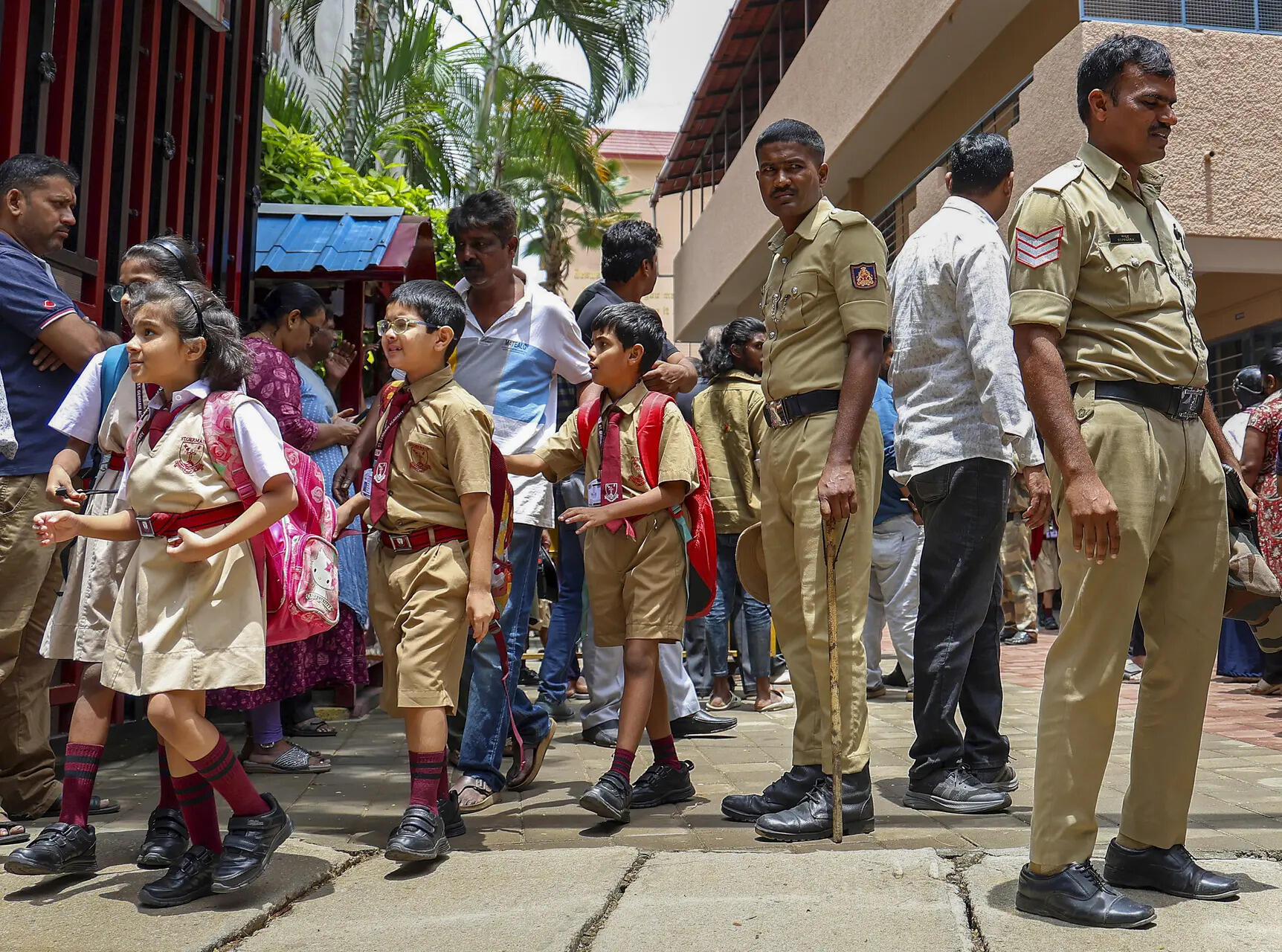 <p>The students and staff were immediately evacuated from the premises, police said, adding no suspicious objects were found</p>