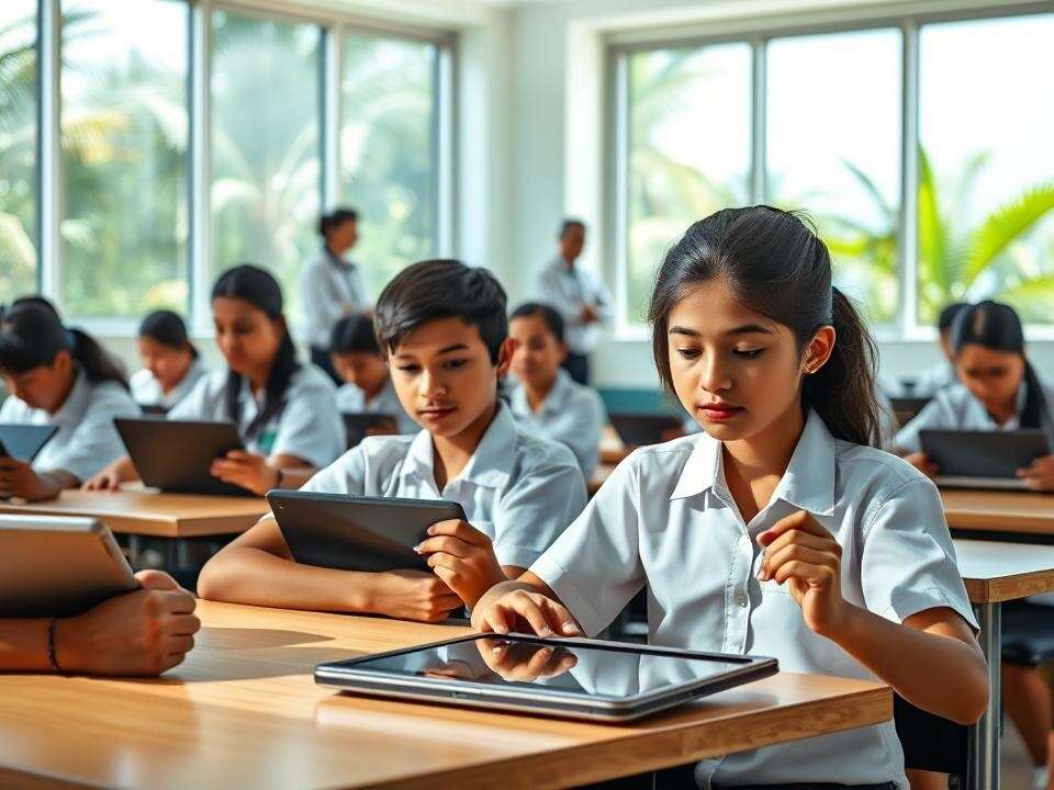 <p>The students appeared for the exam in two batches</p>