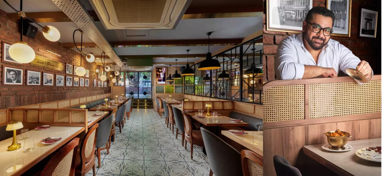 <p>The interiors of Daryaganj Connaught Place and (right) Amit Bagga, co-founder and CEO of the brand. </p>